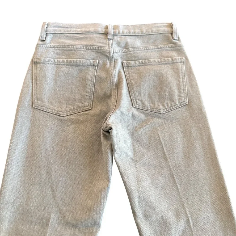 Theory Treeca Straight-Leg Mid Rise Cotton Blend Women's Gray Jeans Size 26 NWOT - Picture 5 of 11